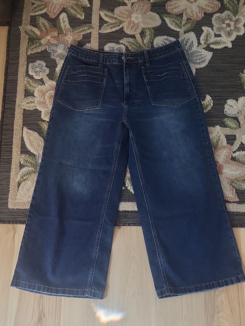 High-Rise Wide-Leg Women's Jeans in Dark Indigo